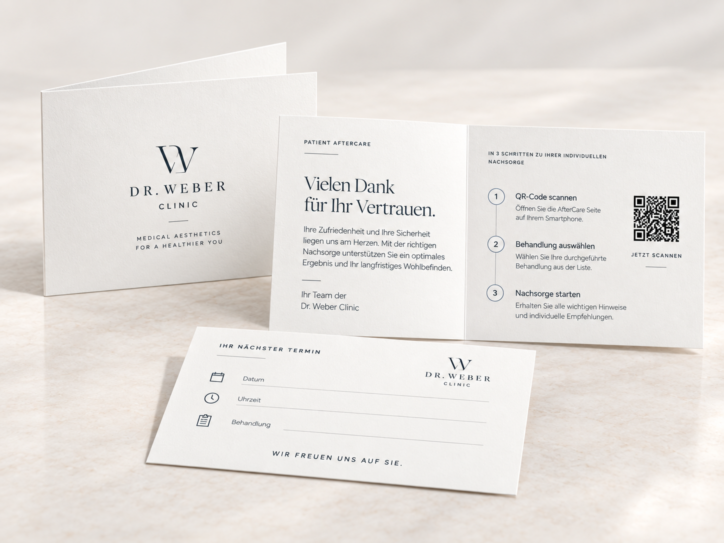 AfterCare-Karte mit QR-Code
